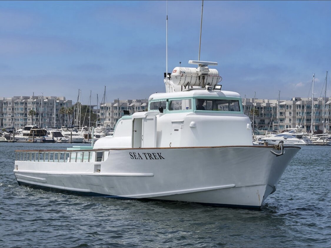 Sea Trek cruising through Marina del Rey with open deck space visible